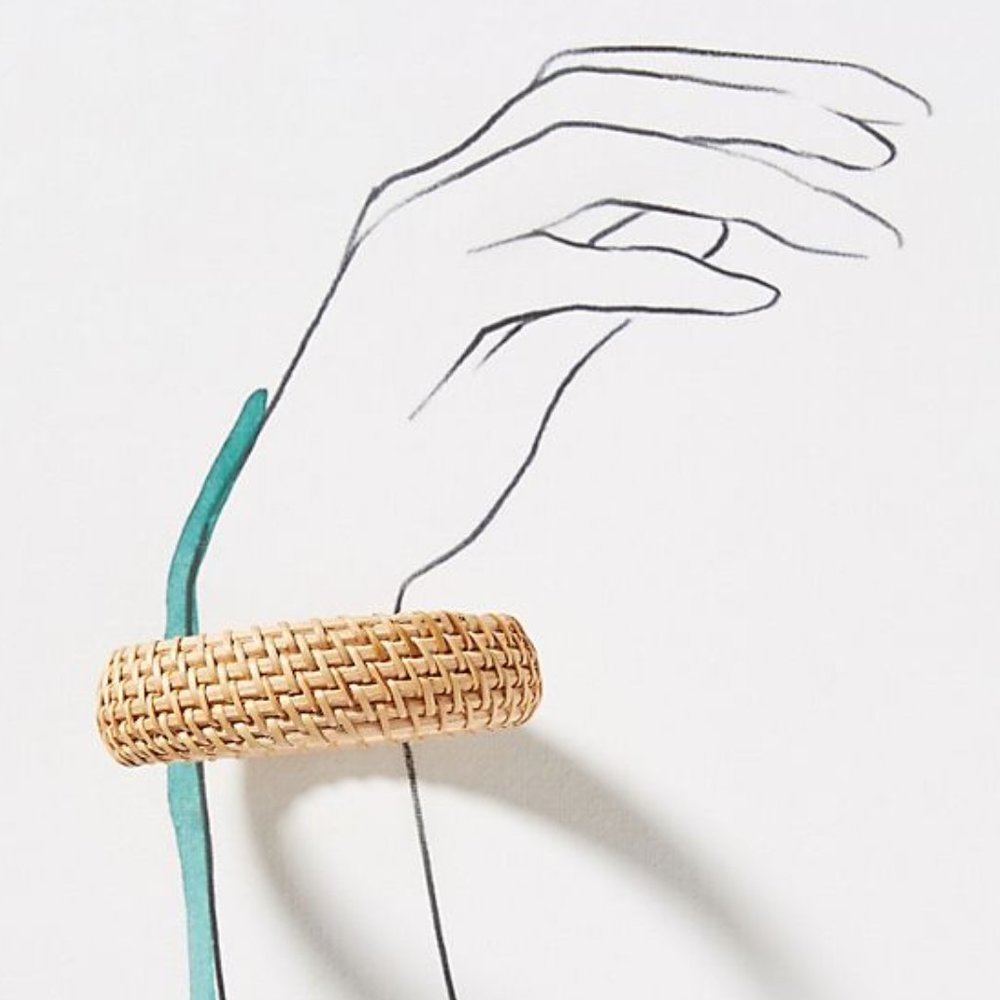 Wicker Bangle Bracelet - Picture 3 of 3